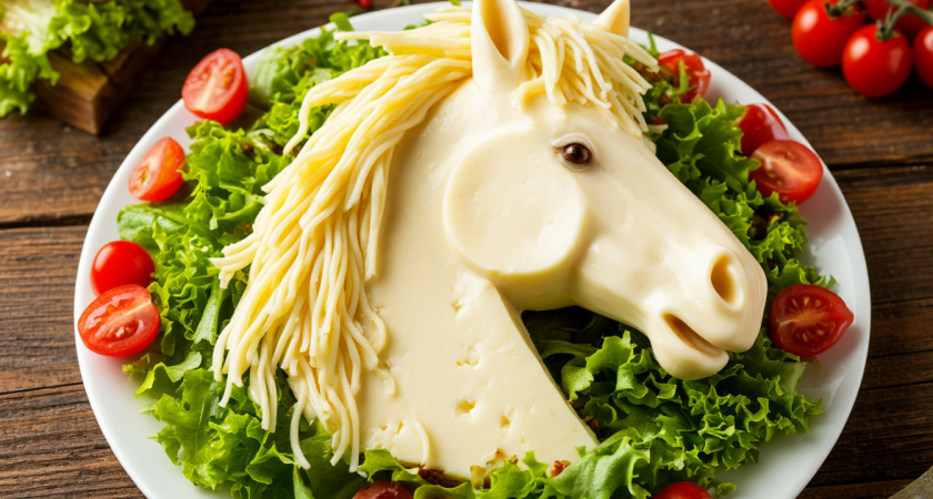 Вместо «Шубы»: слоеный салат «Белая Лошадь» — приготовим на Новый год и Огненная Лошадка принесет удачу и счастье