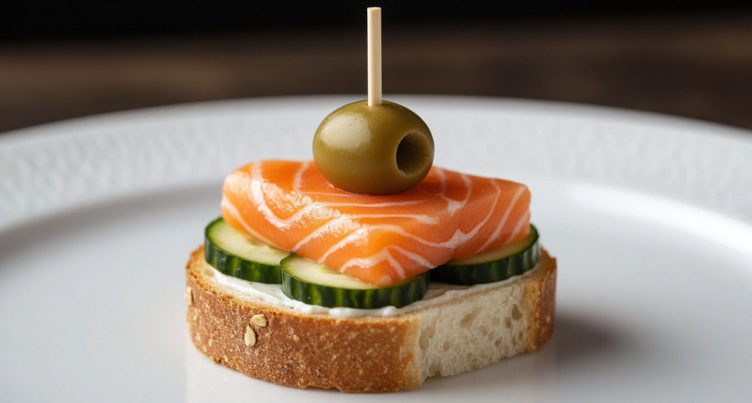 Канапе с красной рыбой — обязательное лакомство к Новому году: балуем Огненную Лошадь